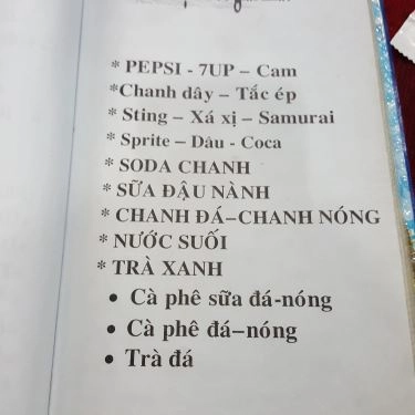 Thực đơn- Quán Ăn Quán Minh - Lẩu Bò Dê Trương Định