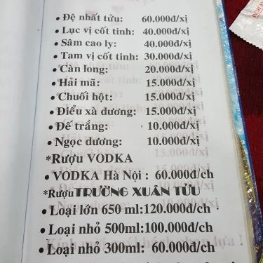 Thực đơn- Quán Ăn Quán Minh - Lẩu Bò Dê Trương Định