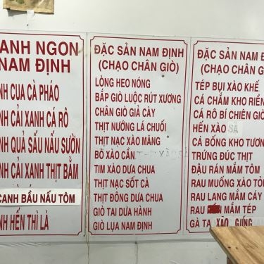 Thực đơn- Nhà Hàng Nam Định Quán - Cơm Gia Đình