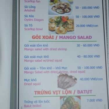 Thực đơn- Quán Ăn Quán Ngân Hà - Hải Sản Tươi Sống