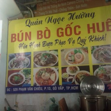 Thực đơn- Quán Ăn Quán Ngọc Hường - Bún Bò Gốc Huế