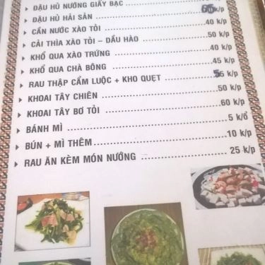 Thực đơn- Quán Ăn Quán Ngói - Lê Bình