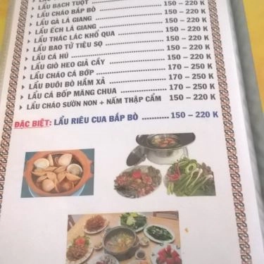 Thực đơn- Quán Ăn Quán Ngói - Lê Bình