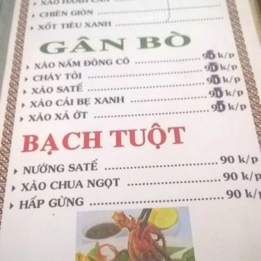 Thực đơn- Quán Ăn Quán Ngói - Lê Bình