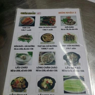 Thực đơn- Quán Ăn Quán Ngon 61 - Cháo Lòng & Lẩu