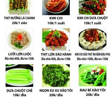 Thực đơn- Quán Ăn Quán Ngon 61 - Cháo Lòng & Lẩu