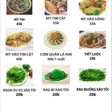 Thực đơn- Quán Ăn Quán Ngon 61 - Cháo Lòng & Lẩu