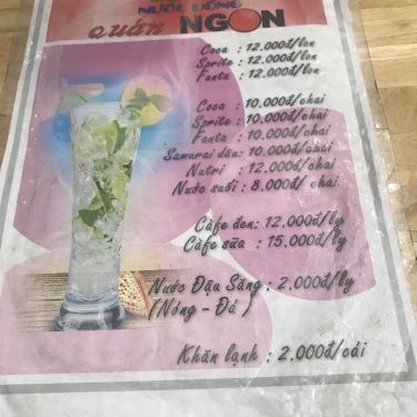 Thực đơn- Quán Ăn Quán Ngon - Bánh Hỏi Cháo Lòng & Bánh Canh Bột Gạo - Cây Trâm