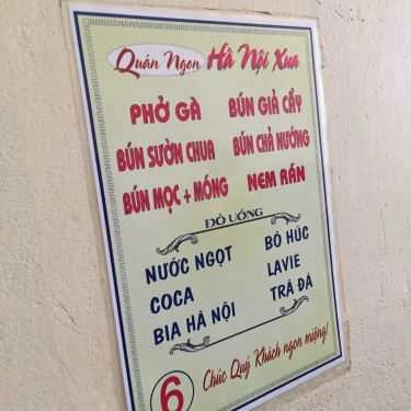 Thực đơn- Quán Ngon Hà Nội Xưa - Phở Gà, Bún Sườn Chua & Bún Chả Nướng