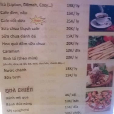Thực đơn- Quán Ăn Quán Ngon Hà Thành - Bánh Tráng Thịt Heo, Cơm Văn Phòng