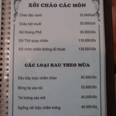 Thực đơn- Nhà Hàng Quán Ngon Miền Tây - Văn Cao