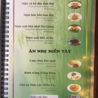 Thực đơn- Nhà Hàng Quán Ngon Miền Tây - Văn Cao