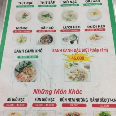 Thực đơn- Quán Ăn Quán Ngon - Nguyễn Thị Thập