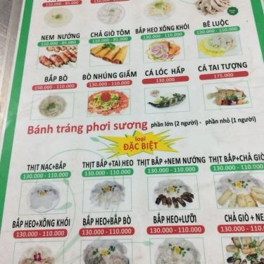 Thực đơn- Quán Ăn Quán Ngon - Nguyễn Thị Thập