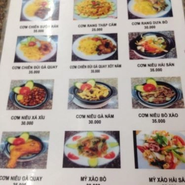 Thực đơn- Quán Ăn Quán Ngon Nhật Linh - Cơm Niêu Văn Phòng