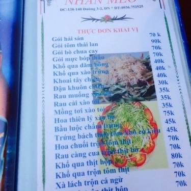 Thực đơn- Quán Ăn Nhân Méo - Hải Sản Bình Dân