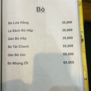 Thực đơn- Quán Ăn Quán Nhậu Carrot - Gà Hấp Hành