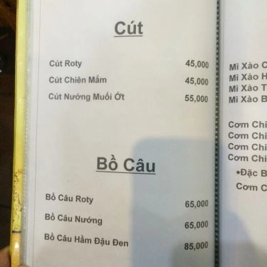 Thực đơn- Quán Ăn Quán Nhậu Carrot - Gà Hấp Hành