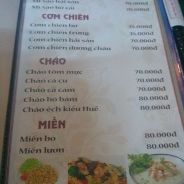 Thực đơn- Quán Ăn Quán Nhậu Năm Quý - Hồ Tùng Mậu