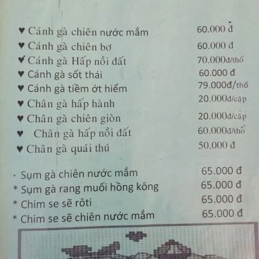 Thực đơn- Quán Ăn Quán Nhậu Ngọc Mai - Thanh Đa