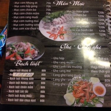 Thực đơn- Quán Ăn Quán Nhậu T - T - An Vĩnh