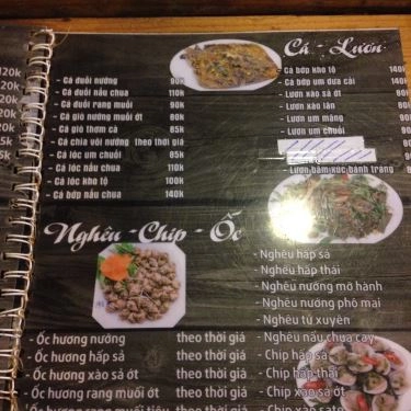 Thực đơn- Quán Ăn Quán Nhậu T - T - An Vĩnh