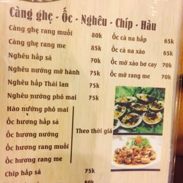 Thực đơn- Quán Ăn Quán Nhậu T - T - An Vĩnh