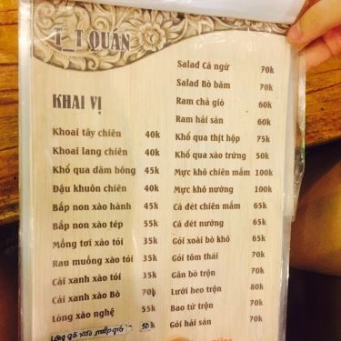 Thực đơn- Quán Ăn Quán Nhậu T - T - An Vĩnh