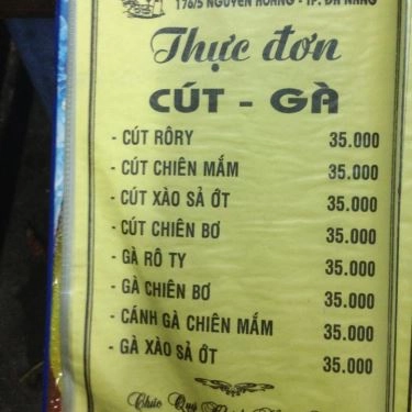 Thực đơn- Quán Ăn Quán Nhậu Tuấn