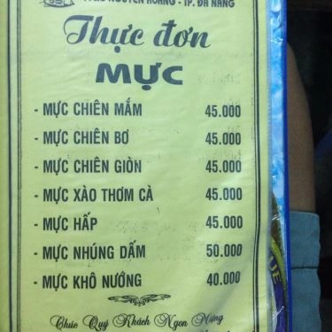 Thực đơn- Quán Ăn Quán Nhậu Tuấn