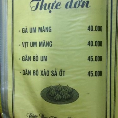 Thực đơn- Quán Ăn Quán Nhậu Tuấn