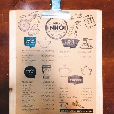 Thực đơn- Quán Ăn Quán Nhỏ - Ẩm Thực Hà Nội