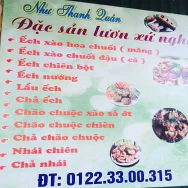Thực đơn- Như Thanh - Đặc Sản Lươn Xứ Nghệ