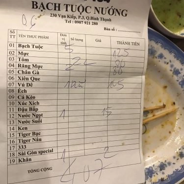 Thực đơn- Quán Ăn Quán Nướng 104