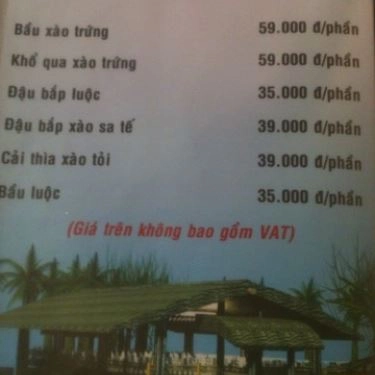 Thực đơn- Quán Ăn Quán Nướng 210