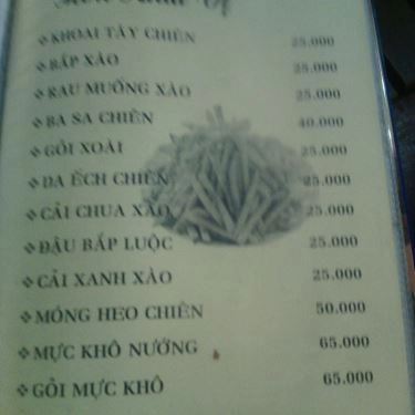 Thực đơn- Quán Ăn Quán Nướng 430