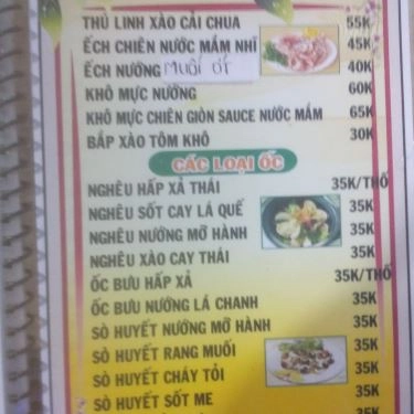 Thực đơn- Quán Ăn Quán Nướng Bầu Trời