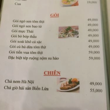 Thực đơn- Quán Ăn Quán Nướng Biển Lửa - Hoàng Diệu 2