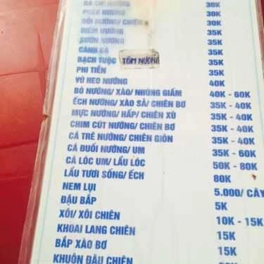 Thực đơn- Quán Ăn Nướng Cay 205