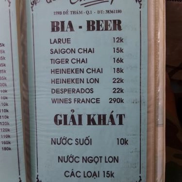 Thực đơn- Quán Ăn Quán Chiều Nay - Xiên Nướng Kiểu Nga