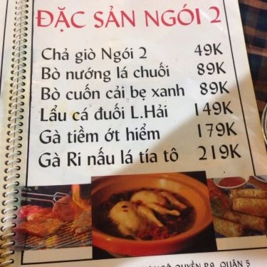 Thực đơn- Quán Ăn Quán Nướng Ngói 2