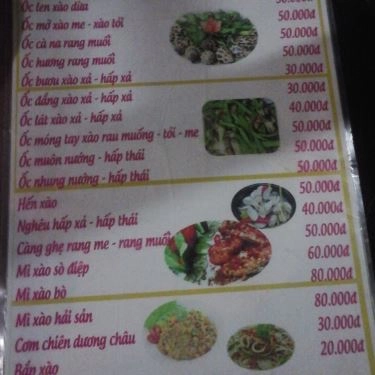 Món ăn- Quán Ăn Quán Ốc