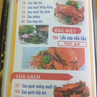Thực đơn- Quán Ăn Quán Ốc 399 - Tây Thạnh