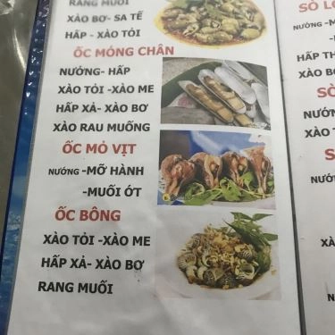 Thực đơn- Quán Ăn Quán Ốc Châu