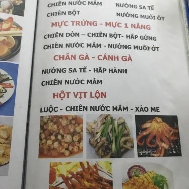 Thực đơn- Quán Ăn Quán Ốc Châu