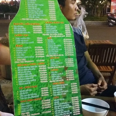 Thực đơn- Quán Ăn Quán Ốc Chế Duyên - Trường Sa