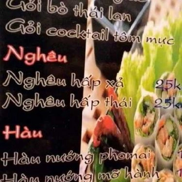 Thực đơn- Quán Ăn Quán Ốc Đẹp