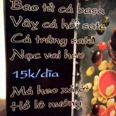 Thực đơn- Quán Ăn Quán Ốc Đẹp