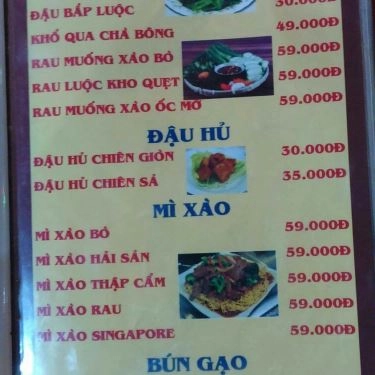 Thực đơn- Quán Ăn Quán Ốc Hải Sản 20k