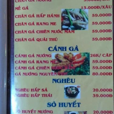 Thực đơn- Quán Ăn Quán Ốc Hải Sản 20k